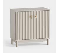 VonHaus Victoria Fluted Design Bathroom Storage Cabinet in Stone VonHaus Stone