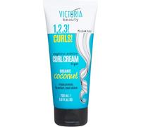 Victoria Beauty 1,2,3! Curls Weightless Definition Curl Cream, Vegan, Medium Hold, Organic Coconut, 200 ml