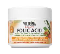 Victoria Beauty Anti Wrinkle Face Cream with Folic and Hyaluronic Acid, Niacinamide, Vitamin C, E, B5 and Jojoba Oil - Day and Night Moisturiser For Mature Skin (Age 40+) - Non Comedogenic