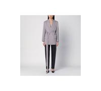 Victoria Beckham Belted Shawl Collar Blazer In Grey Grey 12