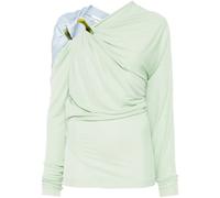 Victoria Beckham draped long-sleeve top - Green 6-10