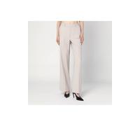 Victoria Beckham High-Waisted Wide-Leg Trousers In Grey Grey 8