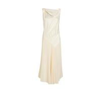 Victoria Beckham Lace-trim Satin Midi Dress - Ivory - 12 (UK12 / M)