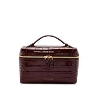 Victoria Beckham Vanity Crocodile-effect Glossed Leather Cross-body bag - Dark Brown - One Size