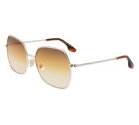 Victoria Beckham Woman VB223S 708 Sunglasses Metal Gold Orange Butterfly Shaded
