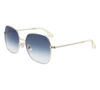 Victoria Beckham Woman VB223S 720 Sunglasses Metal Gold Blue Butterfly Shaded