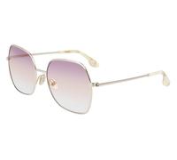 Victoria Beckham Woman VB223S 728 Sunglasses Metal Gold Multicolor Butterfly Shaded