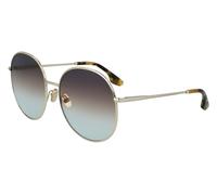 Victoria Beckham Woman VB224S 730 Sunglasses Metal Gold Multicolor Round Shaded