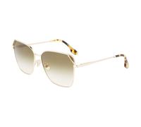 Victoria Beckham Woman VB228S 700 Sunglasses Metal Gold Brown Geometric Photochromatic