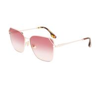 Victoria Beckham Woman VB228S 770 Sunglasses Metal Gold Pink Geometric Photochromatic