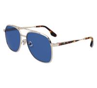 Victoria Beckham Woman VB233S 720 Sunglasses Metal Gold Blue Pilot Photochromatic