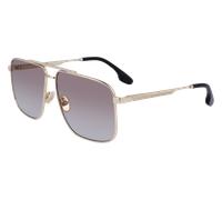 Victoria Beckham Woman VB240S 770 Sunglasses Metal Gold Pink Squared Normal Normal