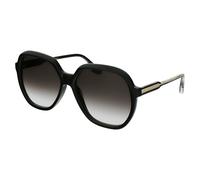 Victoria Beckham Woman VB625S 001 Sunglasses Acetate Black Grey Squared Shaded