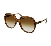 Victoria Beckham Woman VB625S 228 Sunglasses Acetate Havana Brown Squared Shaded