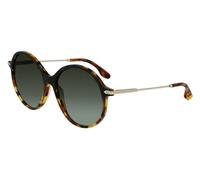 Victoria Beckham Woman VB632S 231 Sunglasses Acetate Havana Green Round Shaded