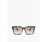 Victoria Beckham Womens Black Havana Vb672s Hava Square-frame Acetate Sunglasses