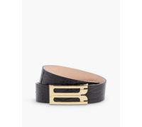 Victoria Beckham Womens Espresso Jumbo Frame Buckle-embellished Leather Belt L