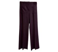 Victoria Beckham Women's Preloved Alina High-Rise Trousers in Burgundy Polyester | Size: 10