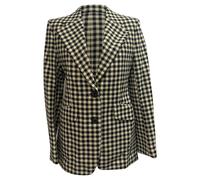 Victoria Beckham Women's Preloved Houndstooth Tweed Blazer in Polyamide | Size: 8