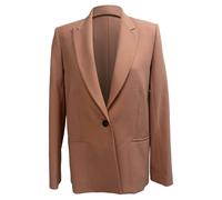 Victoria Beckham Women's Preloved Single-Breasted Blazer in Beige Polyester | Size: 8