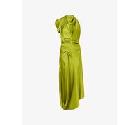 Victoria Beckham Womens Victoria Beckham Backless Scarf Satin Midi Dress Parakeet 14