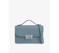 Victoria Beckham Womens Victoria Beckham Dorian Small Leather Cross-Body Bag Agave Blue