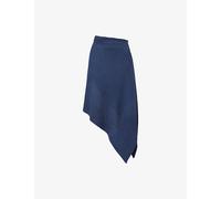 Victoria Beckham Womens Victoria Beckham Draped Asymmetric Stretch-Cotton Midi Skirt Eclipse S