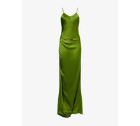 Victoria Beckham Womens Victoria Beckham Draped Backless Satin Maxi Dress Algae 10