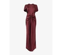 Victoria Beckham Womens Victoria Beckham Isabella Satin Gown Cinnabar Red 6