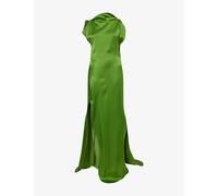 Victoria Beckham Womens Victoria Beckham Rad Split-Sides Satin Maxi Dress Algae 14