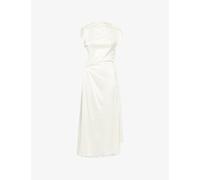 Victoria Beckham Womens Victoria Beckham Sleeveless Draped Satin Midi Dress Ivory 16