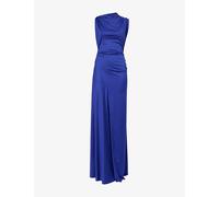 Victoria Beckham Womens Victoria Beckham Sleeveless Draped Stretch-Jersey Maxi Dress Bright Indigo 10