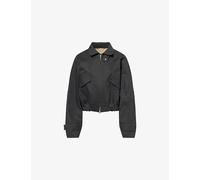 Victoria Beckham Womens Victoria Beckham x Macintosh Cropped Cotton Bomber Jacket Charcoal 10
