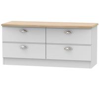 Victoria Bed Box - Grey and Riviera Oak