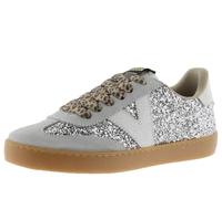 victoria Berlin Ciclista Glitter Low-Top Trainers & Pieces in Contrast & Caramel Sole 1126223 for Women Plata 41