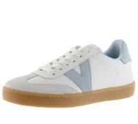 victoria Berlin Ciclista Leather Effect Low Tennis & Split Leather Pieces & Interior in Contrast 1126206 for Women Celeste 36