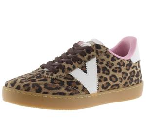victoria Berlin Ciclista Trainers 1126205 | Animal Print Suede & Contrast Panels & Caramel Sole for Women