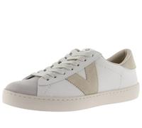victoria Berlin Contrast Leather Womens White/Grey Trainers-UK 5 / EU 38
