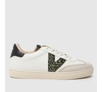 victoria Berlin Glitter Leopard Trainers in White & Black UK 7 (EU 40)