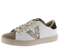 victoria Berlin Leather Effect Low-Top Trainers & Glitter Pieces & Split Leather Toe 1126228 for Women Negro 39