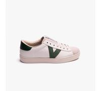Victoria BERLIN LEATHER & SPLIT Womens Trainers White/Green - UK 4