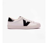 Victoria BERLIN LEATHER & SPLIT Womens Trainers White/Black - UK 8
