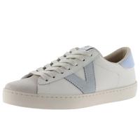 victoria Berlin Unisex Sneaker Leather & Contrast Pieces & Split Leather Toe 1126142 for Adult, sky blue, 5 UK