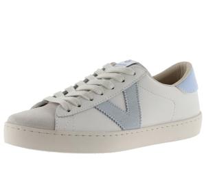 victoria Berlin Unisex Sneaker Leather & Contrast Pieces & Split Leather Toe 1126142 for Adult, sky blue, 6 UK