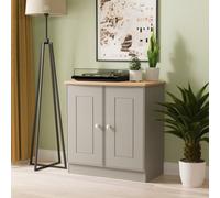 Victoria Cabinet Grey & Light Oak 2 Doors 77cm