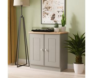 Victoria Cabinet Grey & Light Oak 2 Doors 77cm