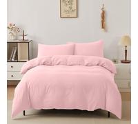 Victoria & Carter Single Duvet Cover Set with Matching Pillowcase - Soft Microfibre Bedding for Single Bed - Lightweight, Easy Care Duvet Cover with Button Closure (Pink)