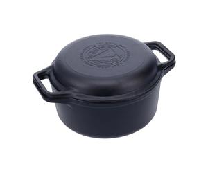 Victoria Cast iron Dutch oven and grill pan, pre-seasoned 2 pieces