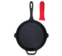 Victoria Cast Iron Skillet, Pre-Seasoned Cast Iron Frying Pan with Silicone Handle Holder, Made in Colombia, 12 Inch