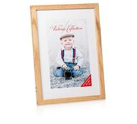 Victoria Collection Solid Oak Photo Frame - Classic Wooden Picture Frame for A4 (21x29,7 cm) Photos | Free Standing Photoframe Suitable for Desk & Wall | Portrait & Landscape
